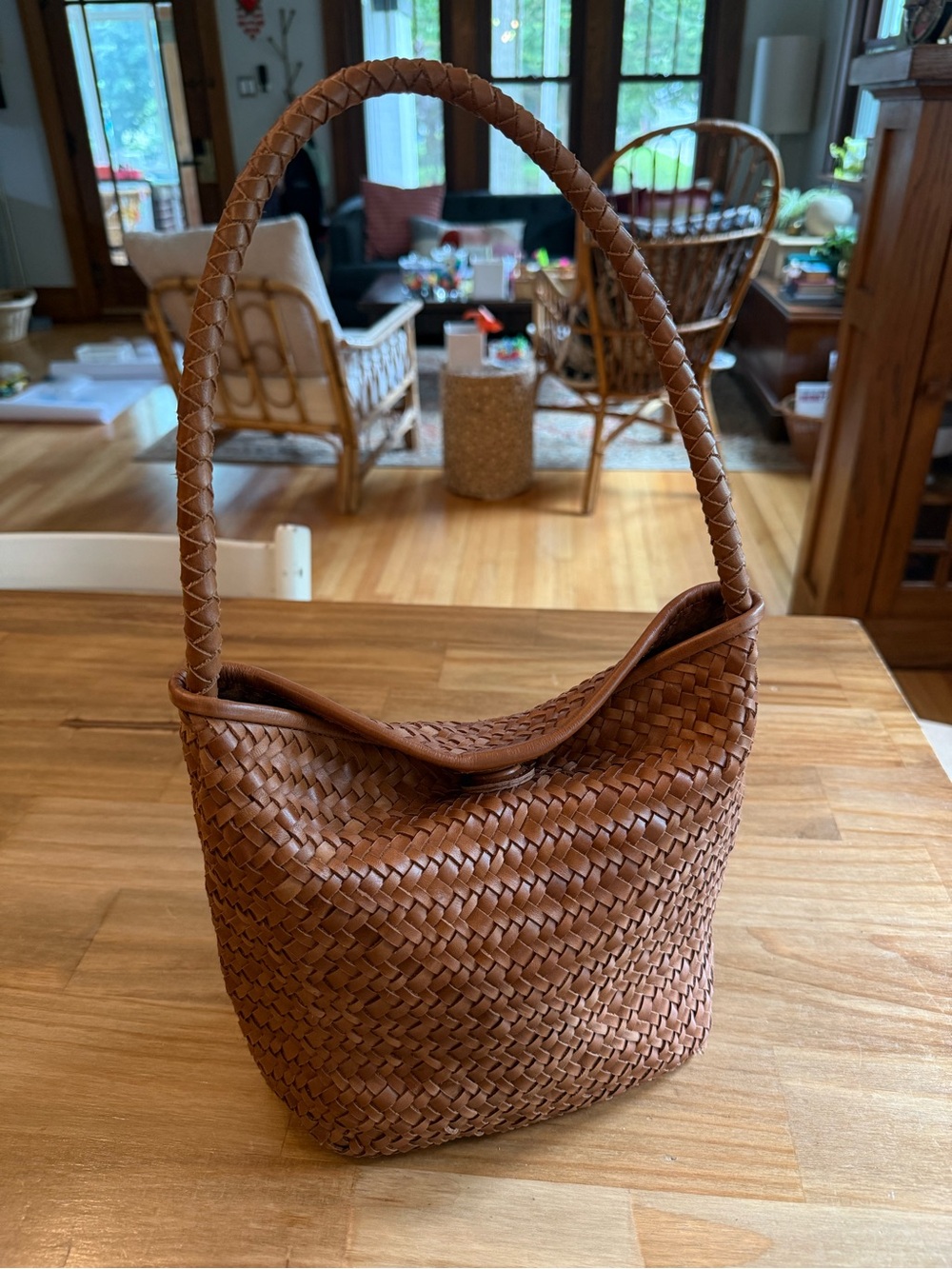 Madewell Braided Woven Shoulder Bag in Burnt Sienna - Picture 4 of 5